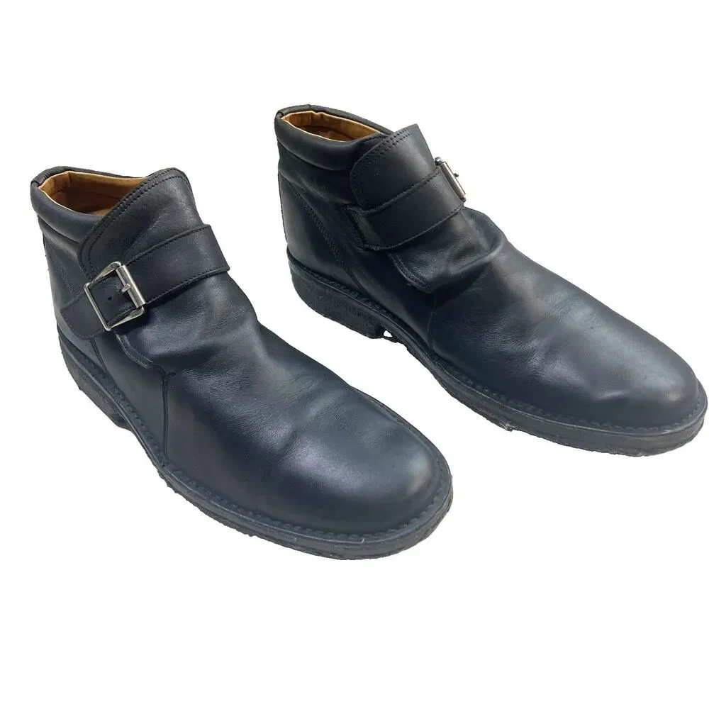 John Varvatos Hand-Made Italian Leather Single Monk Strap Boots (Size 11)